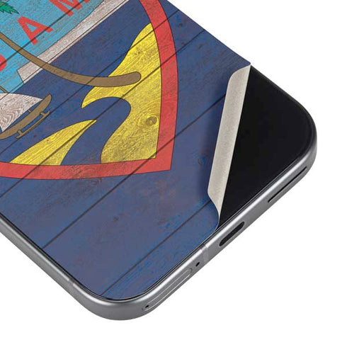 Guam Flag Dark Wood Google Pixel 9a Skin